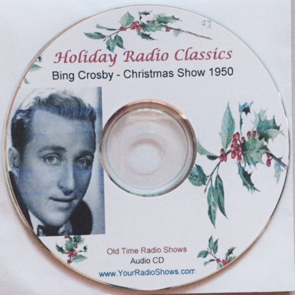 Bing Crosby 1950-Christmas Radio Show Holiday Live Radio Classic-Audio CD-"Adeste Fideles" "Oh Come All Ye Faithful" Christmas in July!