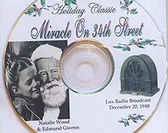 Miracle On 34th Street-Live Radio Theater-Holiday Classic 1948-Audio CD-Maureen O'Hara-Edmund Gwenn-This is a Christmas Favorite-Lux Soap