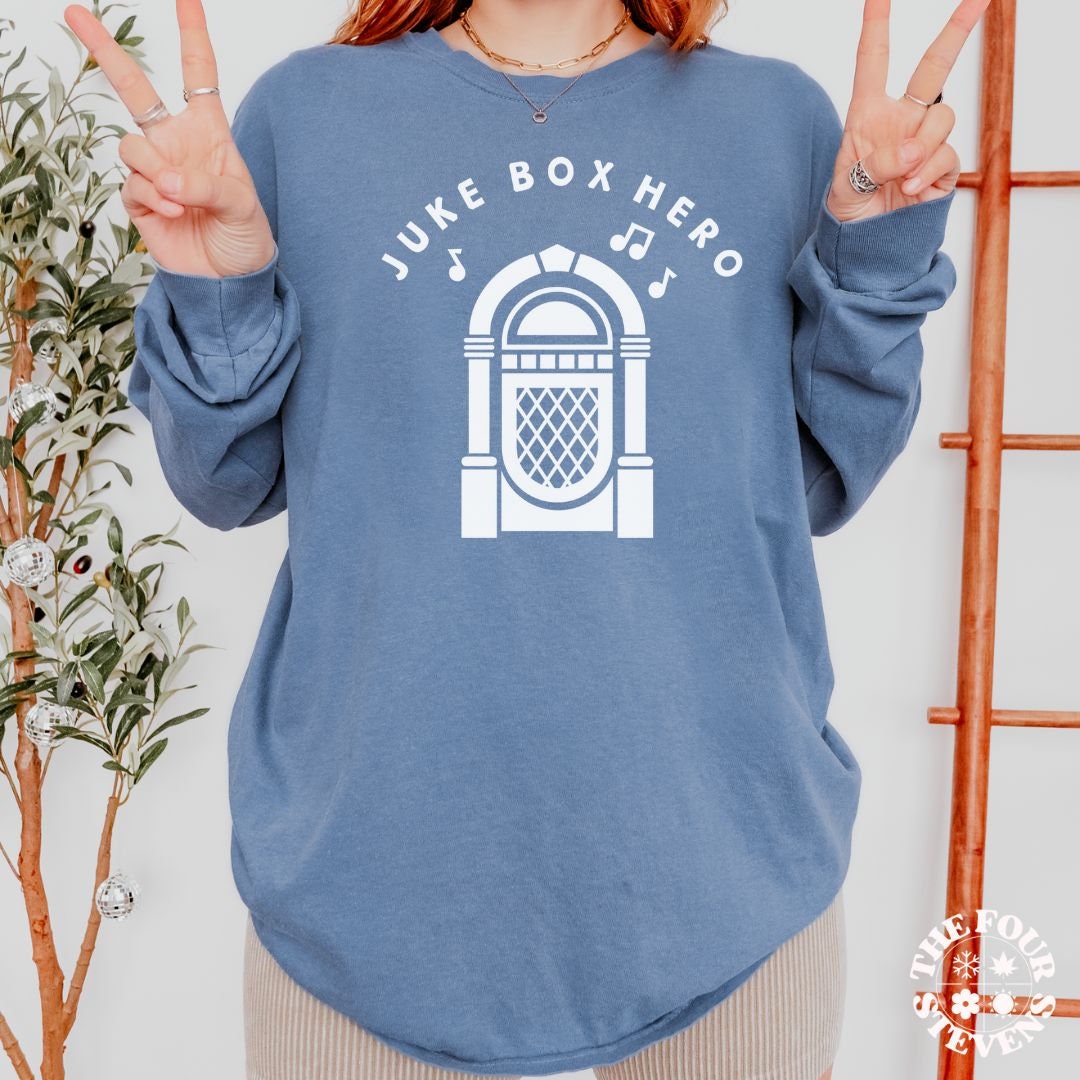 Juke Box Hero Foreigner Shirt, Classic 80s Rock Music Sweatshirt, Retro