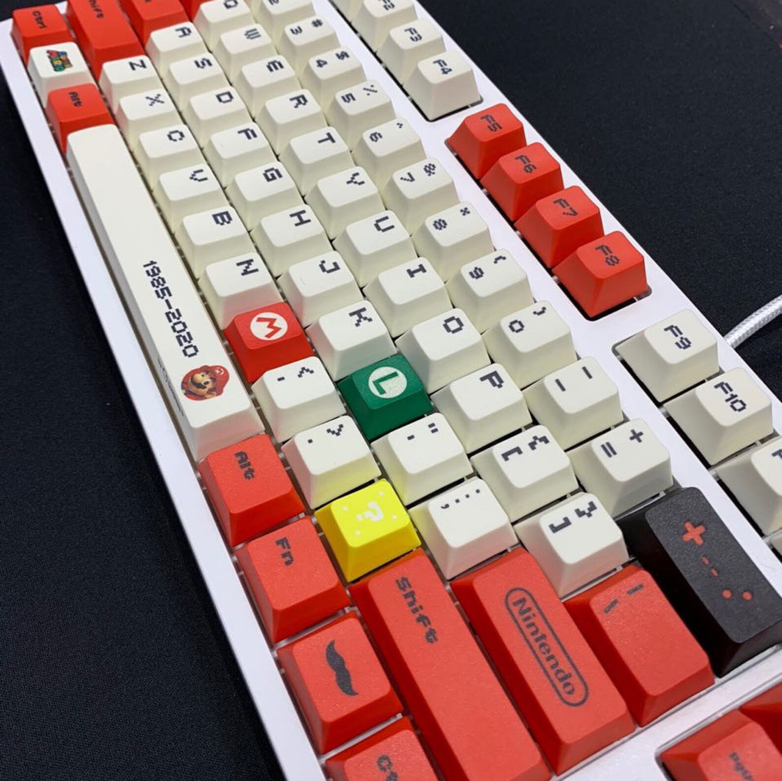 Nintendo Super Mario PBT Keycap Set for Mechanical Keyboard Etsy