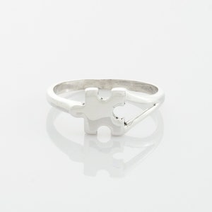 Sterling Silver Small Puzzle Ring, Autism Ring, Dainty Puzzle Ring, Puzzle for Autism Ring, Autism Awareness Ring ARSR030