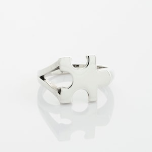 Sterling Silver Large Puzzle Ring, Autism Ring, Dainty Puzzle Ring, Puzzle for Autism Ring, Autism Awareness Ring ARSR026