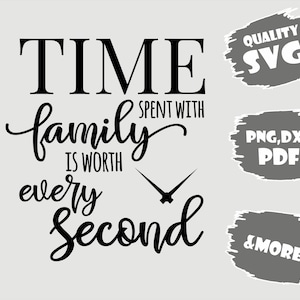 Tiempo pasado con la familia,Citas familiares SVG, Signo familiar, Decoración del hogar Svg, Corte de archivo Cricut, Silueta, Familia SVG,,Svg,Pdf,Eps,Dxf,Png