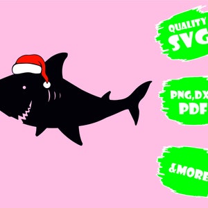 Christmas Shark,Svg,Eps,Png,Pdf,Dxf