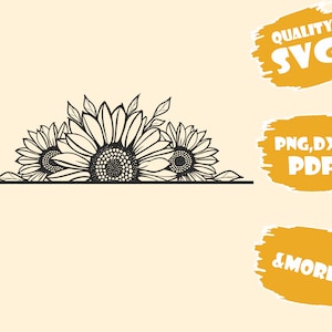 Sonnenblume, Svg, Pdf, Eps, Dxf, Png