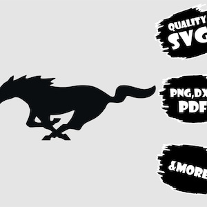 Mustang,Svg,Eps,Png,Pdf,Dxf