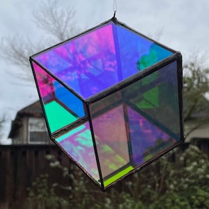 Summer offering - Dichroic Glass Cube Sun Catcher