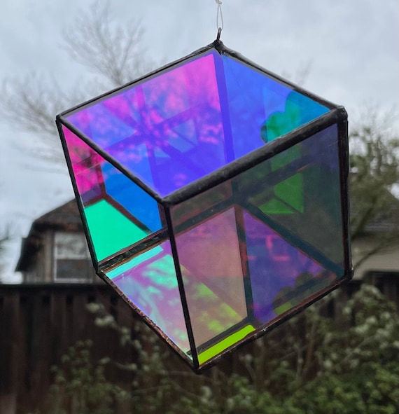 Fall and Winter offering - Dichroic Glass Cube Sun Catcher