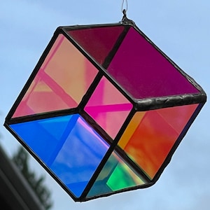 Special Summer offers - Dichroic Glass Cube Sun Catcher;