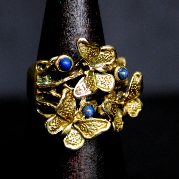 Art Nouveau Inspired Adjustable Butterfly Ring