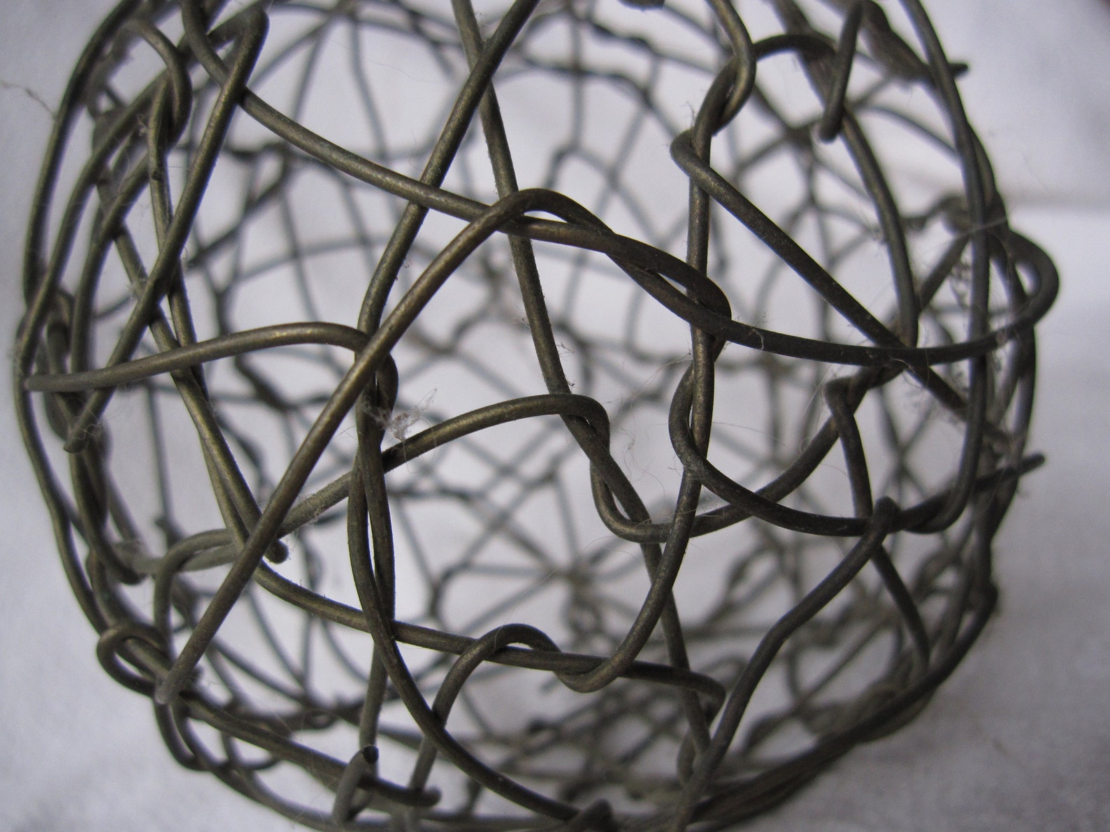Decorative Ball of Twisted Steel Wire Hefty and Rigid Etsy