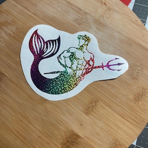 Merman Siren Trident King of the Sea Premium Varieties Weatherproof Vinyl Decal for Smooth Surfaces~ Laptops, Windows, Cars, Boats & Signs