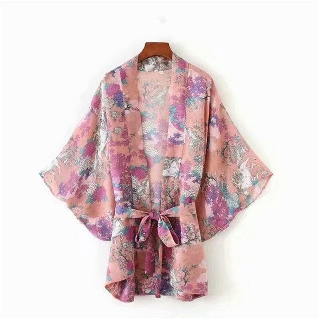 Boho Kimono Robe Boho Summer Kimono Dress Vintage Chic Women - Etsy