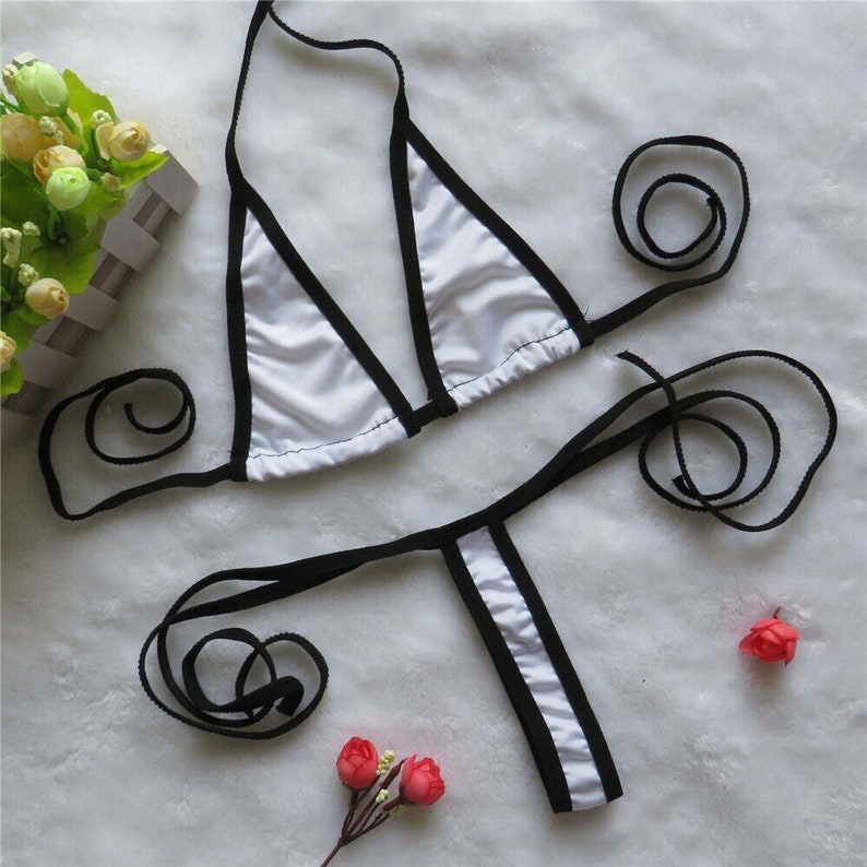 Extreme Micro Bikini Micro Mini Bikini Khaki Extreme Bikini - Etsy Norway
