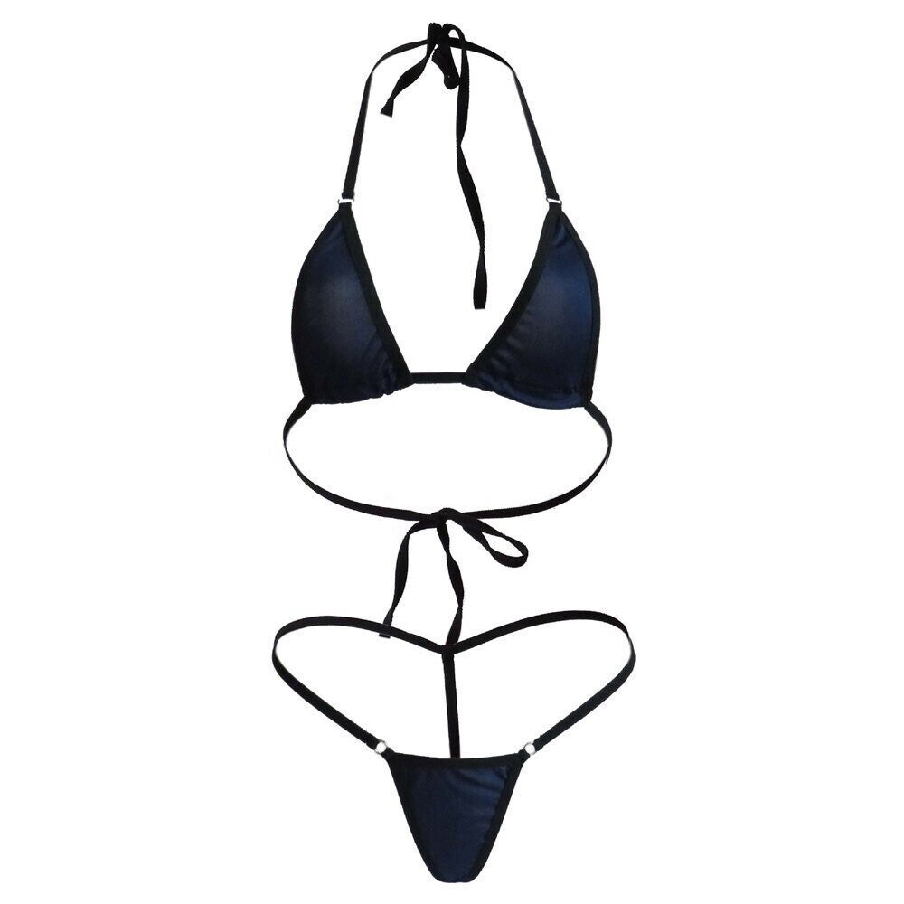 Extreme Micro Bikini Crotchless Bikini Micro Mini Bikini Khaki Etsy Australia 