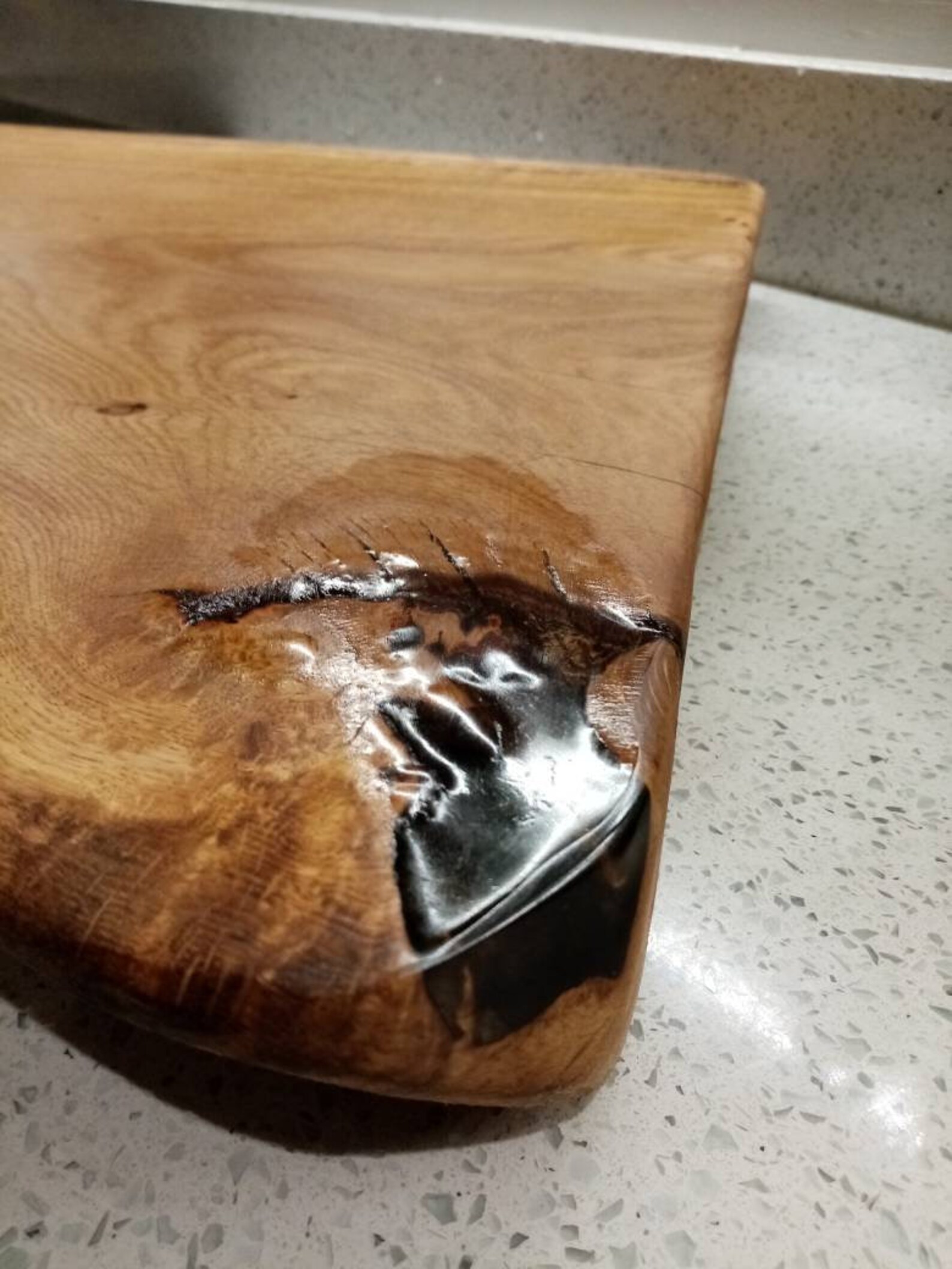 Chopping board Live Edge Solid Oak Max81 x 49 x 4 cmJames Etsy