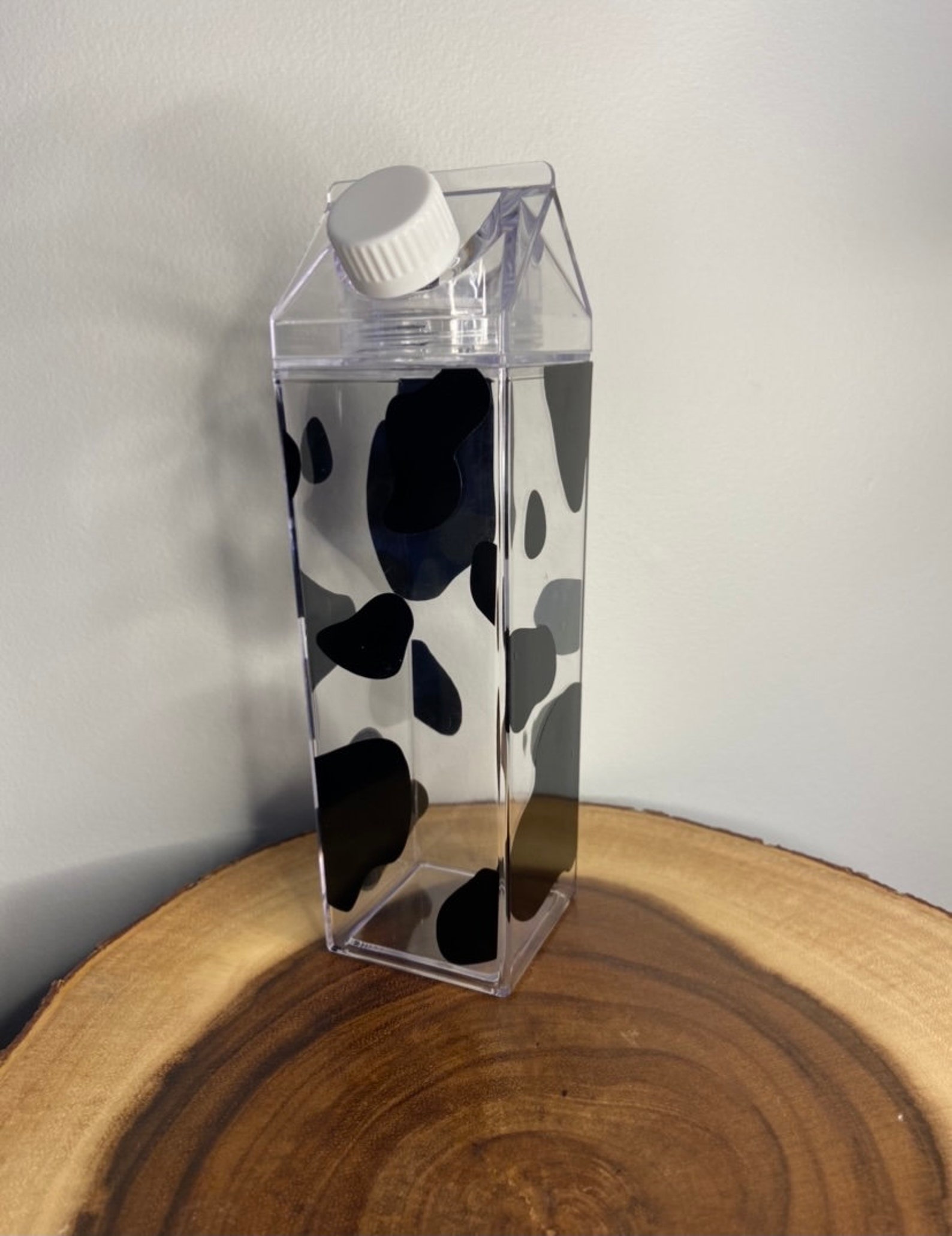 Cow Print Milk Carton Water Bottle Etsy