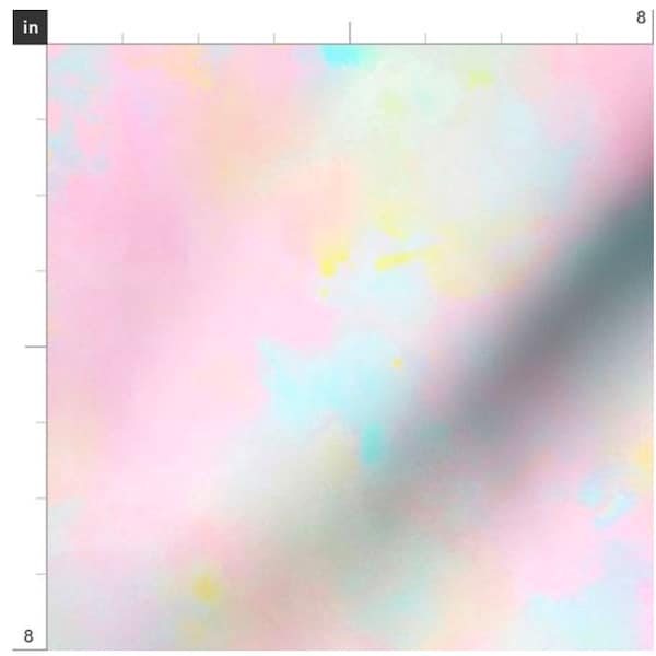 Tissu pastel Cloud Tie-Dye par cour | Unicorn Rainbow Pastel Pâques Tie-Dye | Masque covid rose jaune d’enfants turquoise fait pour commander le tissu