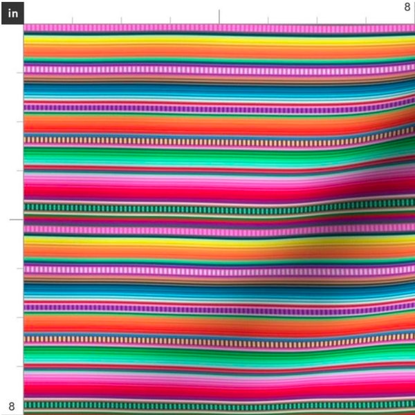 Mexican Serape Blanket Fabric By The Yard | Cinco De Mayo | Colorful Blanket Fabric | Jorongo Fabric Mexico | Made To Order Fabric
