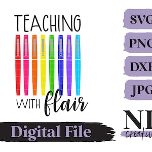 Unterricht mit Flair SVG |  Sofort Download | Cricut, Silhouette, Sublimation