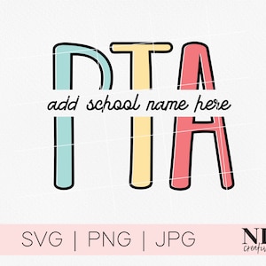 PTA Split Name SVG | Cricut, Silhouette, Sublimation