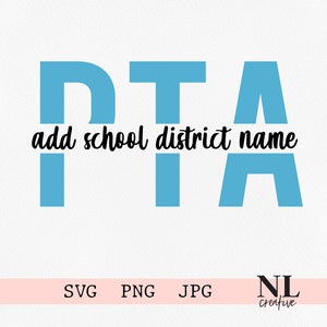 PTA Split Name SVG | Easily Personalized | Cricut, Silhouette, Sublimation