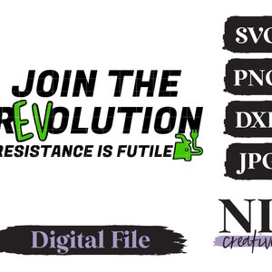 Electric Car EV Revolution SVG |  Cricut, Silhouette, Sublimation| Multiple Numbers For All Ages