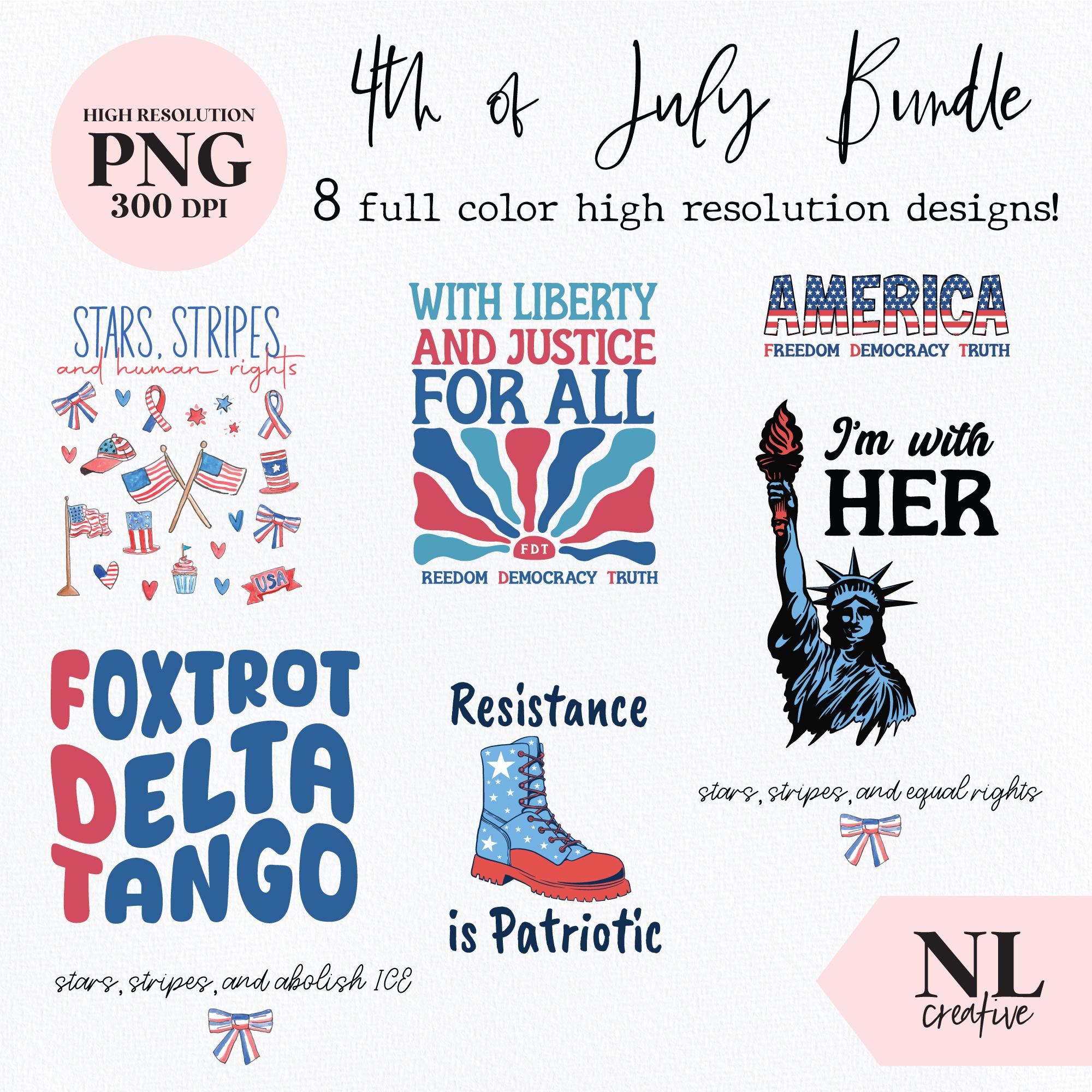 Social Justice Bundle | America | Democracy | Women's Rights | Resistance | Sublimation, DTF, Printable