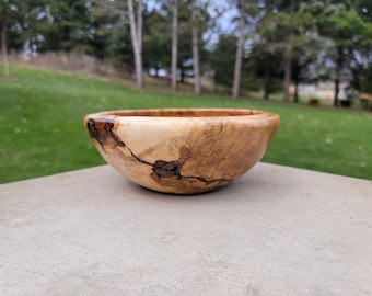 White Oak Burl with a Turned Edge & Food Safe Finish wood bowl ET-21