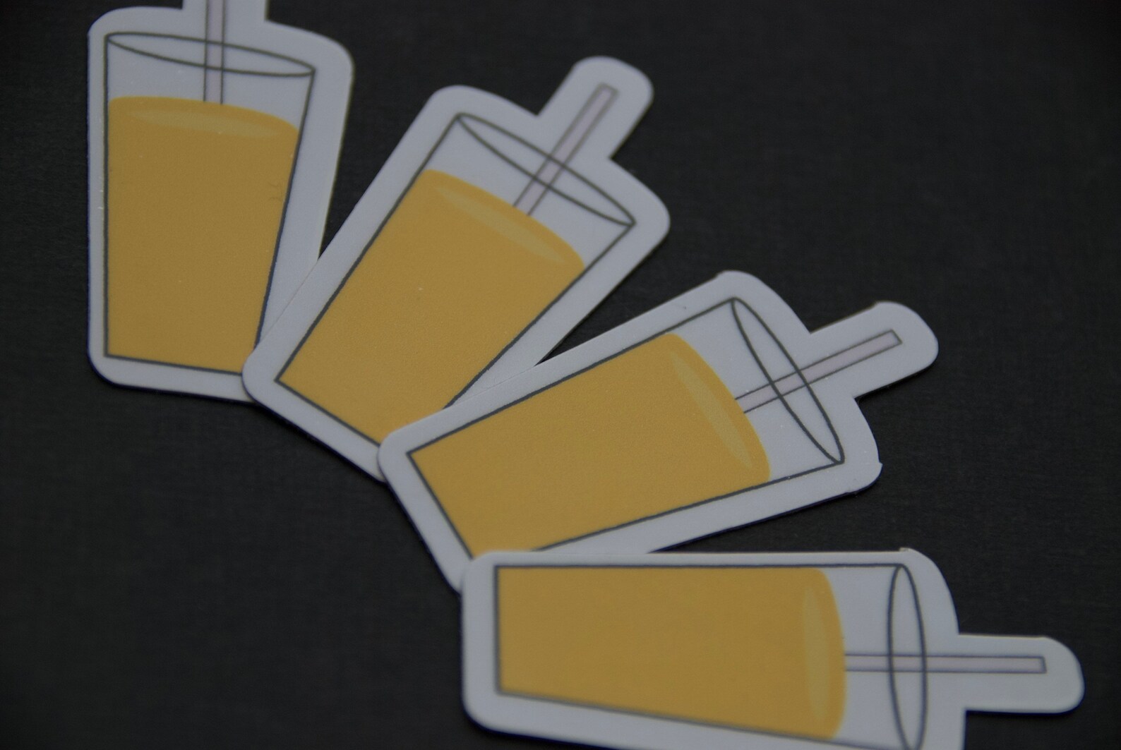 Summery Orange Juice Sticker Die Cut Glossy Finish Size Etsy