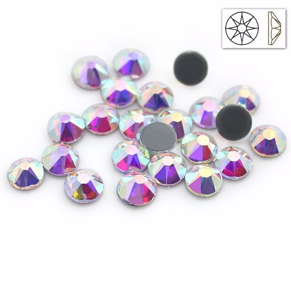 Swarovski Crystals Rhinestones Gems Flat Back Crystal AB HOT FIX