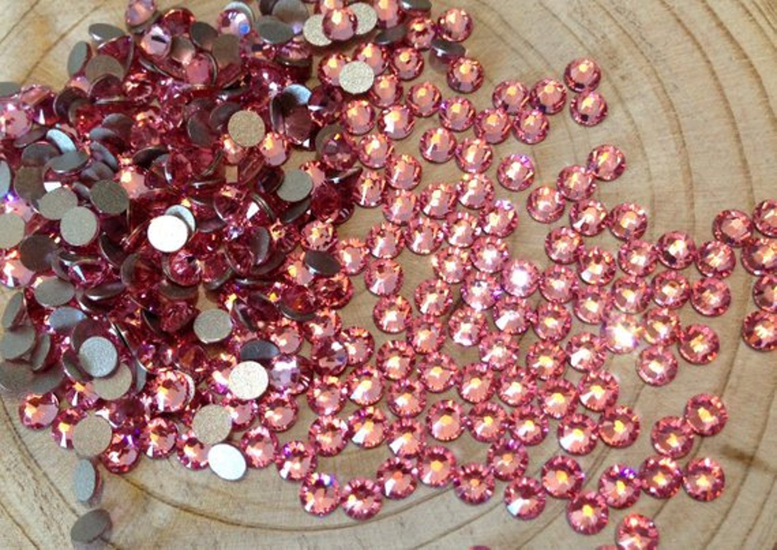 SWAROVSKI Crystals LIGHT ROSE Rhinestones Gems Stones Flat Back Non ...