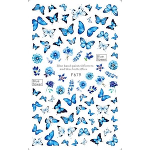 Butterfly Nail Stickers Decal 3d Adhesive Nail Decoration Accessories