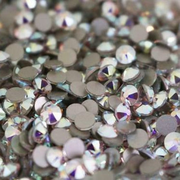 SWAROVSKI CRYSTAL AB rhinestones gems stones flat back non hotfix for nail art and design