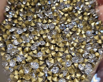 Swarovski Crystals Chaton Pointed back rhinestones Crystal AB non hotfix