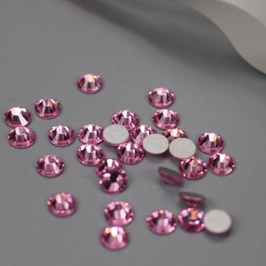 SWAROVSKI Crystals LIGHT ROSE Rhinestones Gems Stones Flat Back Non ...