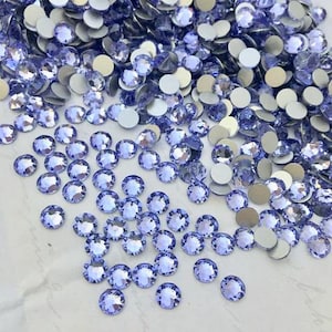 Cristalli SWAROVSKI LIGHT SAPPHIRE strass pietre preziose retro piatto non hotfix per nail art e design