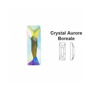 Swarovski Crystals fancy - Cosmic Baguette flat back - crystal ab - non hotfix