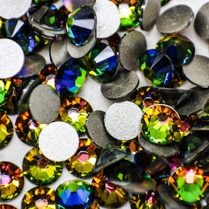 SWAROVSKI crystals RAINBOW rhinestones gems stones flat back non hotfix for nail art and design