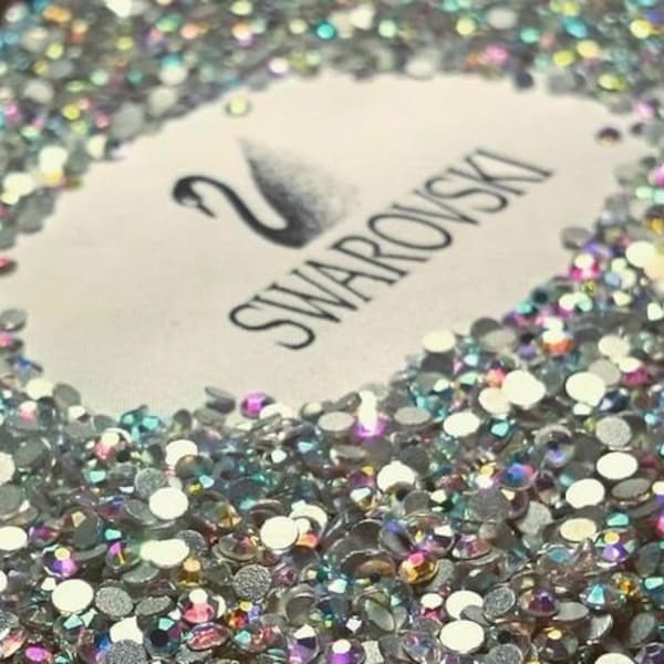 30 PIECE Cristaux Swarovski AB dos plat non hotfix gemmes strass pierres pour nail art et design