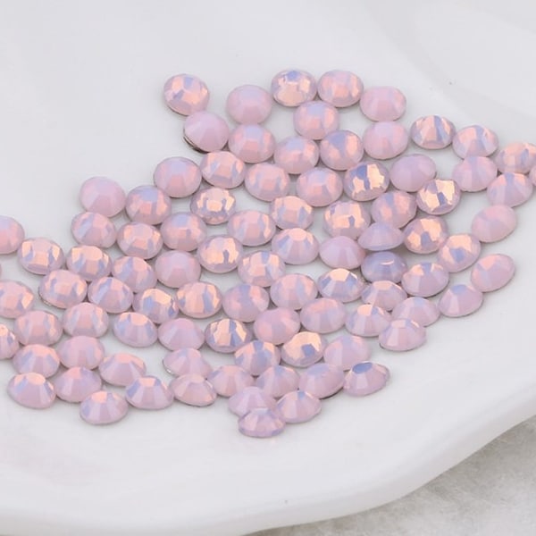 SWAROVSKI crystals PINK OPAL rhinestones gems stones flat back non hotfix for nail art and design