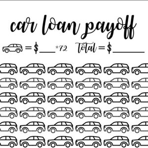 car loan 72 months payoff debt tracker