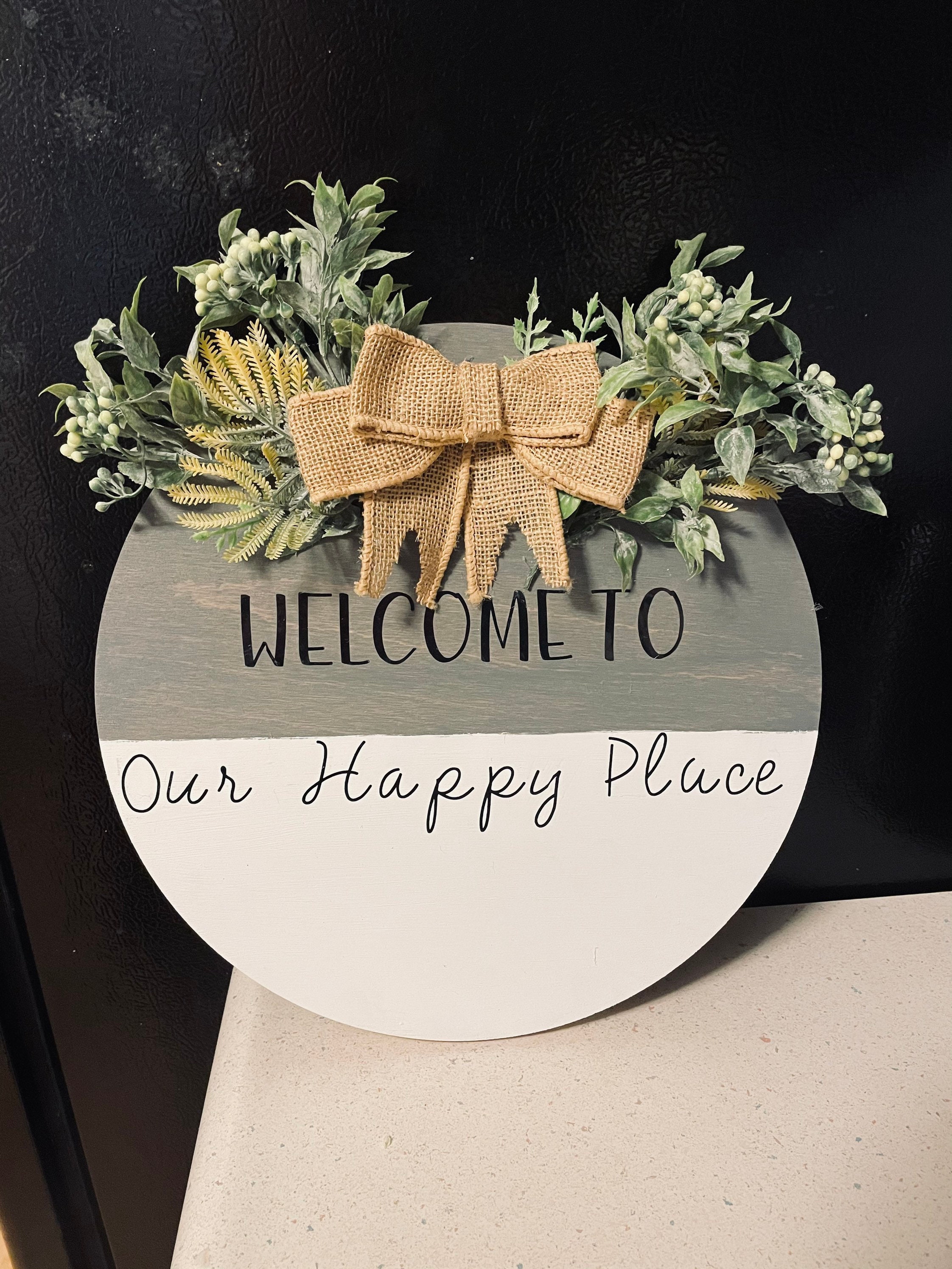 To Our Happy Place wall decor sign Etsy