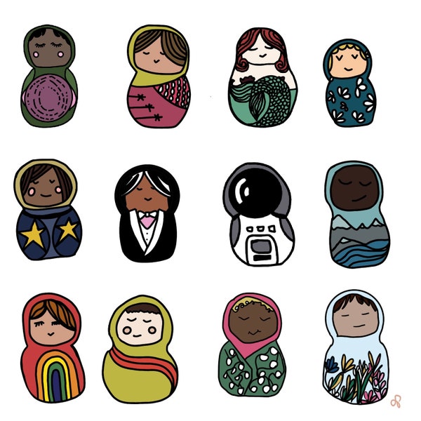 Modern Nesting Doll Etsy