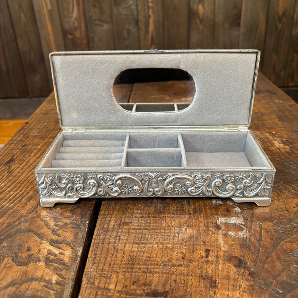 Godinger Silver 1992 Lined and Mirror Jewelry Box