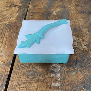 Cigarette Trinket Pottery Box w/ Lid