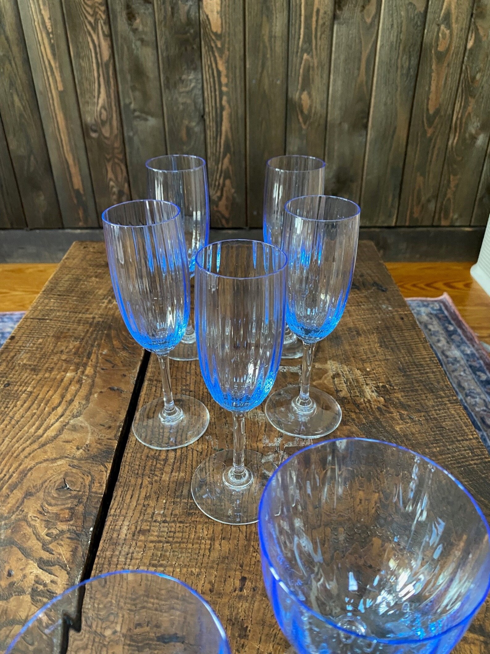 Rare Find! Set of 7 Baccarat France Stem Flor Blu Glasses - Etsy