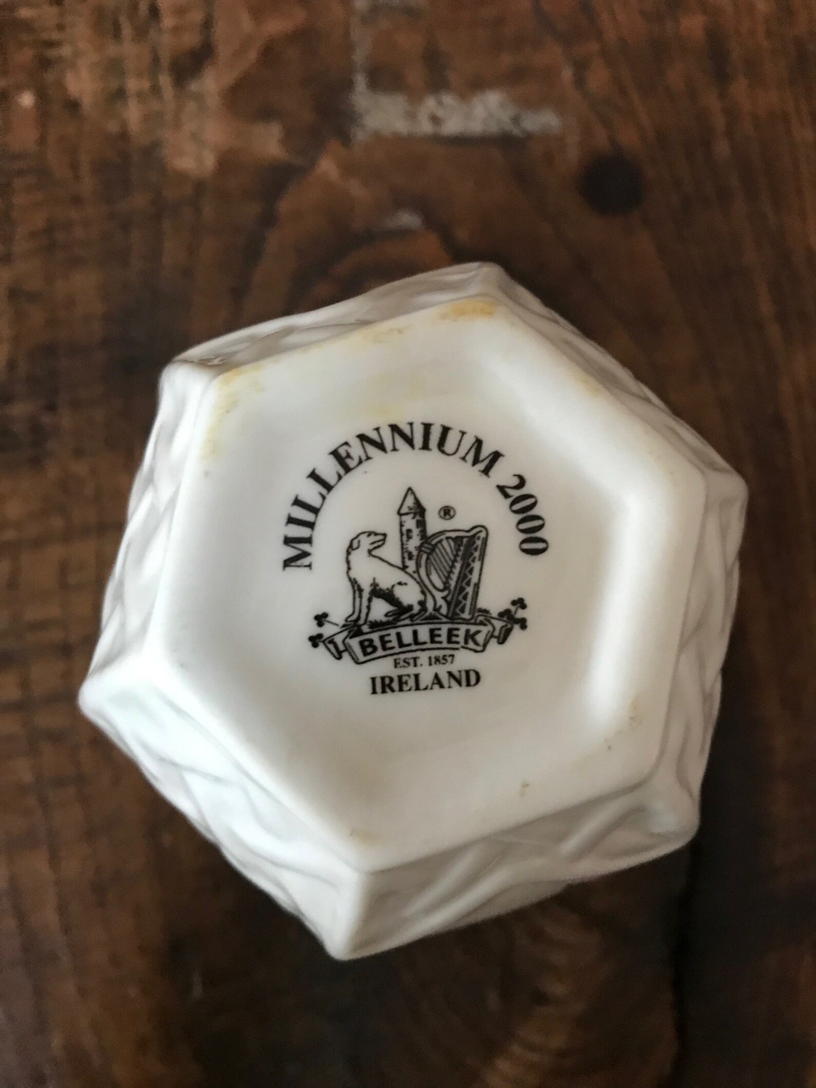 Belleek Small Bud Vase Rose Design Millennium 2000 Etsy