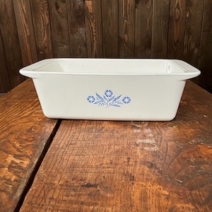 Corning Ware Cornflower Blue Baking Loaf Pan Dish