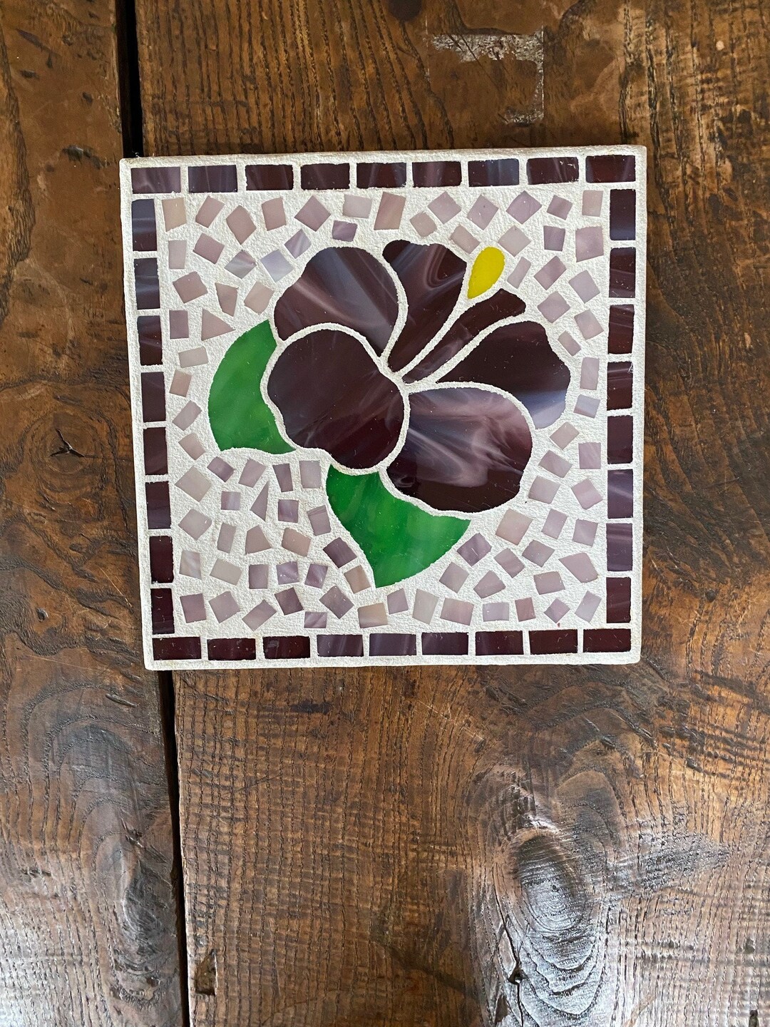 Flower Tile Hot Plate Decor Etsy